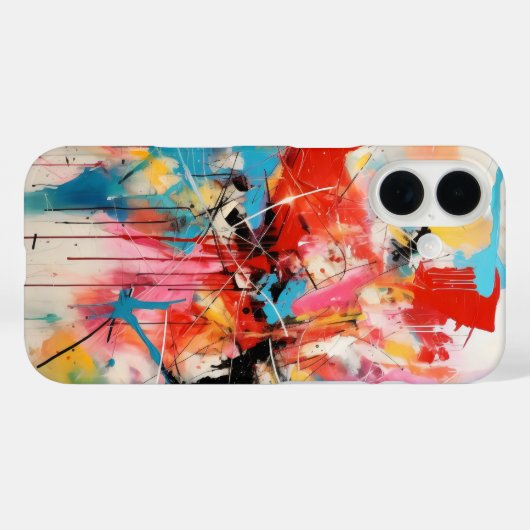 Abstracte kunstkleuren Case-Mate iPhone case (Achterkant (horizontaal))