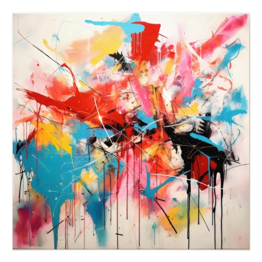 Abstracte kunstkleuren foto afdruk (Voorkant)
