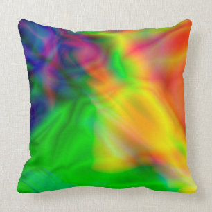 Abstracte kunstkleuren groen, rode kussen
