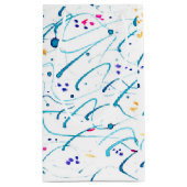 Abstracte kunstkleurige tropische ondiepe golven v klein cadeauzakje (Achterkant)