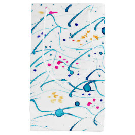 Abstracte kunstkleurige tropische ondiepe golven v klein cadeauzakje