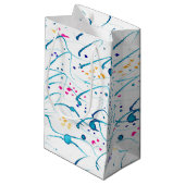 Abstracte kunstkleurige tropische ondiepe golven v klein cadeauzakje (Voorkant Gekanteld)