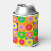 Abstracte kunstkleurrijke Happy Blikjeskoeler (Blikje Voorkant)