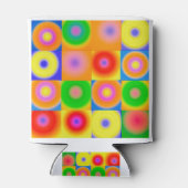 Abstracte kunstkleurrijke Happy Blikjeskoeler (Achterkant)