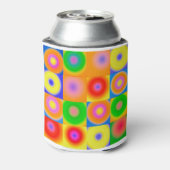 Abstracte kunstkleurrijke Happy Blikjeskoeler (Blikje Achterkant)
