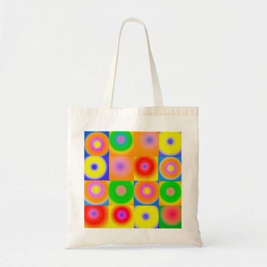 Abstracte kunstkleurrijke Happy Tote Bag (Voorkant)