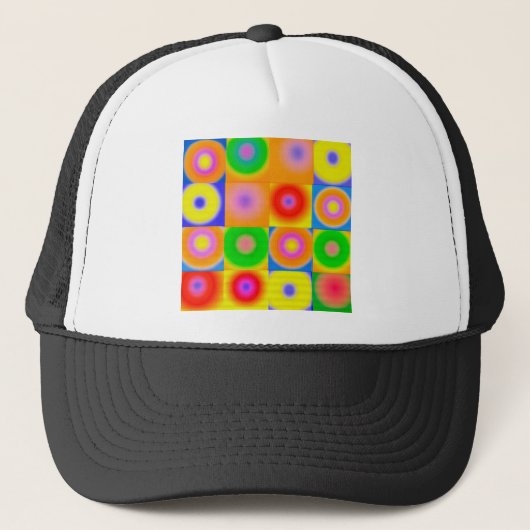 Abstracte kunstkleurrijke Happy Trucker Pet (Voorkant)