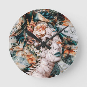 Abstracte kunstklok ronde klok