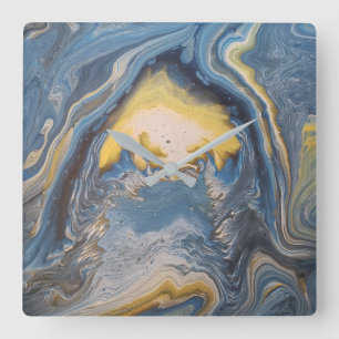 Abstracte kunstklok vierkante klok