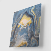 Abstracte kunstklok vierkante klok (Hoek)