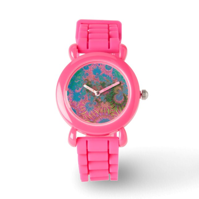Abstracte Kunstkoralen Horloge (Voorkant)