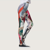 Abstracte kunstkraakbedekking met handbeschilderd leggings (Rechts)