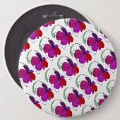 abstracte kunstkunst-Button met een 'ventilatorstu Ronde Button 6,0 Cm (Voorkant /achterkant)