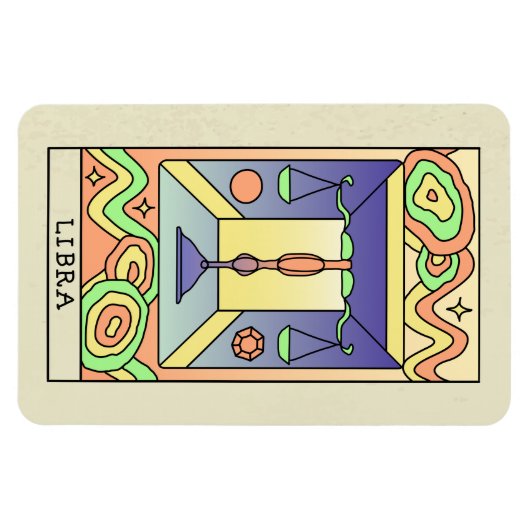 Abstracte kunstkunst  voor herendierentuin magneet (Horizontaal)