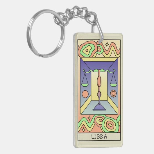 Abstracte kunstkunst  voor herendierentuin sleutelhanger (Voorkant Links)