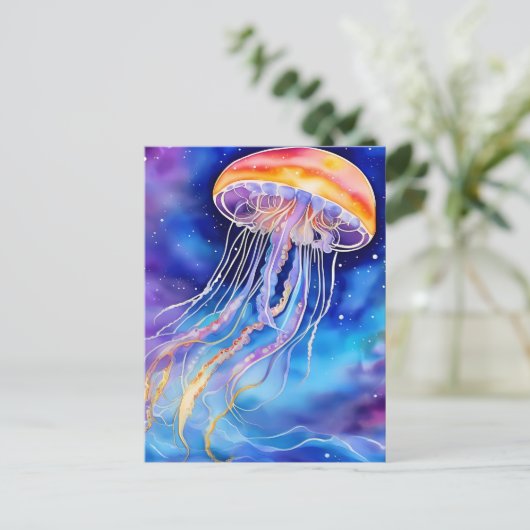 Abstracte kunstkwal briefkaart (Staand voorkant)