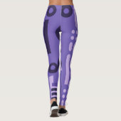 Abstracte KunstLeggings in de schaduw van Paars Leggings (Achterkant)