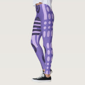 Abstracte KunstLeggings in de schaduw van Paars Leggings (Links)
