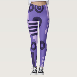 Abstracte KunstLeggings in de schaduw van Paars Leggings
