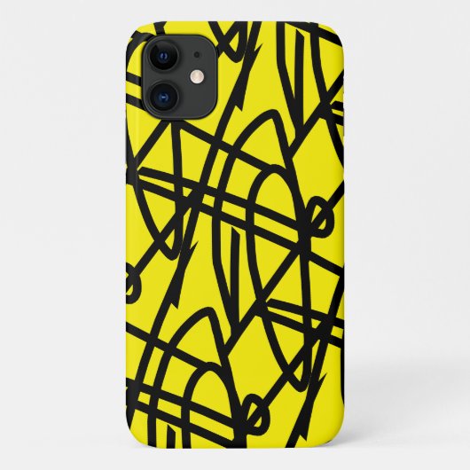 Abstracte Kunstlijnen iPhone 11 Hoesje (Achterkant)