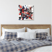 Abstracte kunstlijst canvas afdruk (Insitu (Slaapkamer))