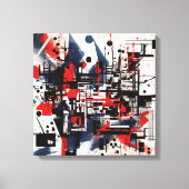Abstracte kunstlijst canvas afdruk (Voorkant)