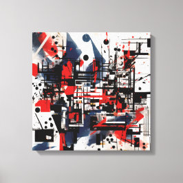 Abstracte kunstlijst canvas afdruk