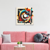 Abstracte kunstlijst canvas afdruk (Insitu (Woonkamer))
