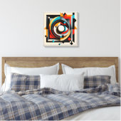 Abstracte kunstlijst canvas afdruk (Insitu (Slaapkamer))