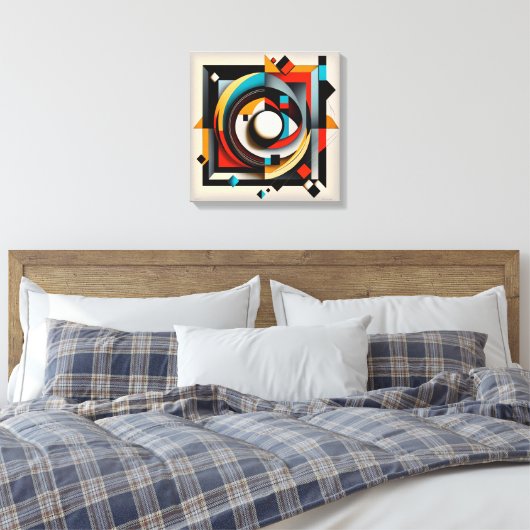 Abstracte kunstlijst canvas afdruk (Insitu (Slaapkamer))