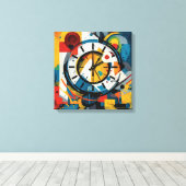 Abstracte kunstlijst canvas afdruk (Insitu (Houten vloer))