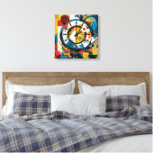 Abstracte kunstlijst canvas afdruk (Insitu (Slaapkamer))