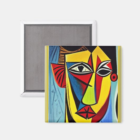 Abstracte Kunstmagneet Magneet (Voorkant / Achterkant)
