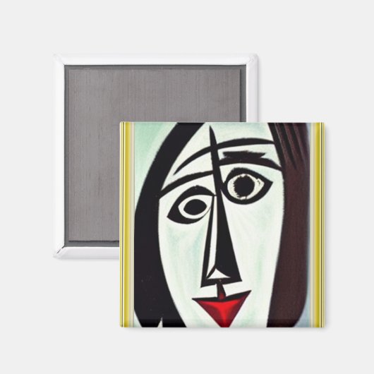Abstracte Kunstmagneet Magneet (Voorkant / Achterkant)