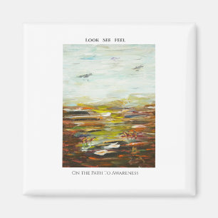 Abstracte Kunstmagneet - “Op Weg naar Bewustzijn” Magneet