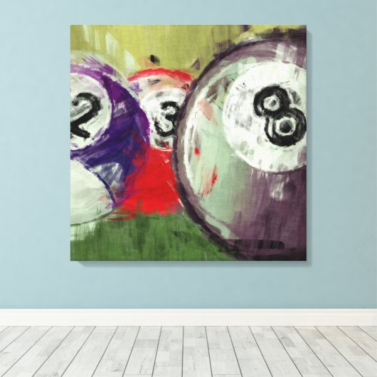 Abstracte kunstmiljarden canvas afdruk (Insitu (Houten vloer))