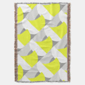 Abstracte kunstmimaliserende Gele Grijze Blanket Deken (Voorkant Verticaal)