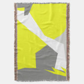 Abstracte kunstmimaliserende Gele Grijze Blanket Deken (Voorkant Verticaal)
