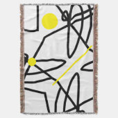 Abstracte kunstminimalisme gele stift deken (Voorkant Verticaal)