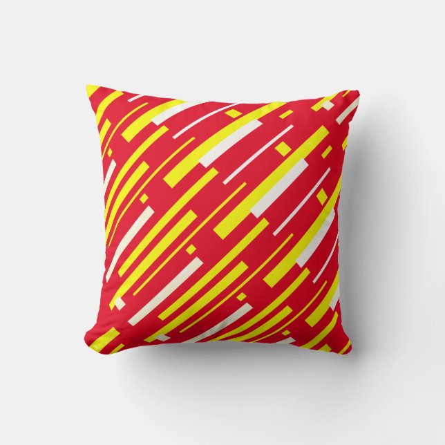 Abstracte kunstminimalistische gele Pillow-kussen Kussen (Voorkant)