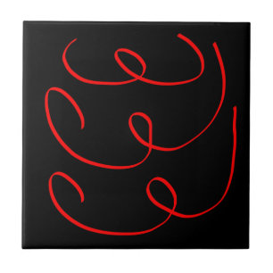 Abstracte kunstminimalistische ribberen tegeltje