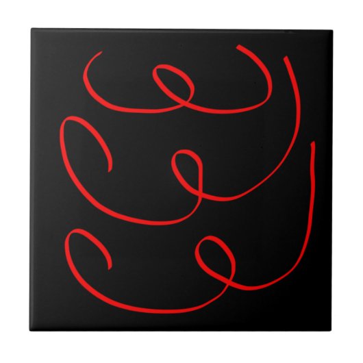 Abstracte kunstminimalistische ribberen tegeltje (Voorkant)