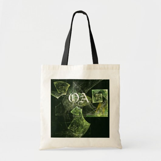 Abstracte kunstmonogram met twisted Balance Tote Bag (Voorkant)