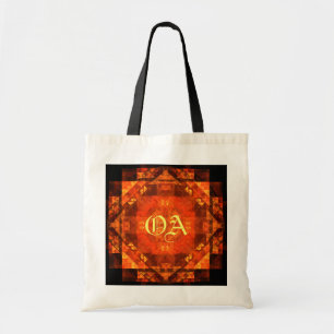 Abstracte kunstmonogram tas voor verlichting