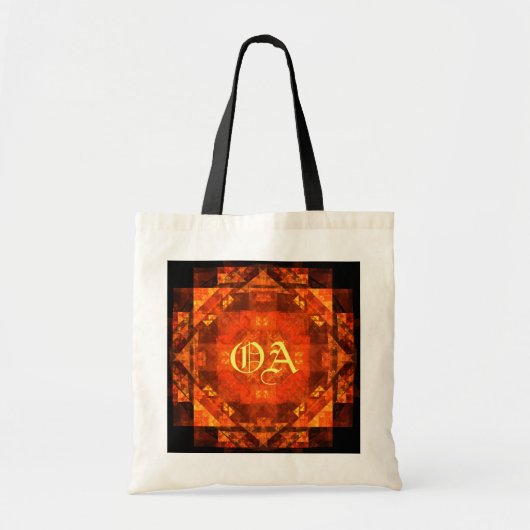 Abstracte kunstmonogram tas voor verlichting (Voorkant)