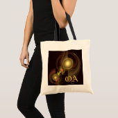 Abstracte kunstmonogram voor intieme verbinding tote bag (Voorkant (product))