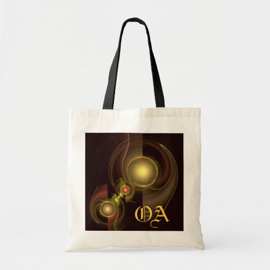 Abstracte kunstmonogram voor intieme verbinding tote bag (Voorkant)