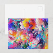 Abstracte Kunstmooie en kleurrijke Floral Briefkaart (Voorkant / Achterkant)