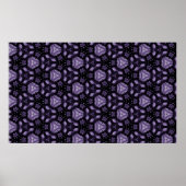 Abstracte kunstogen en een patroon van diamantwate poster (Voorkant)