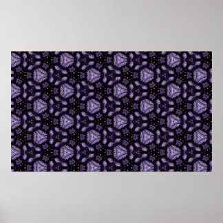 Abstracte kunstogen en een patroon van diamantwate poster